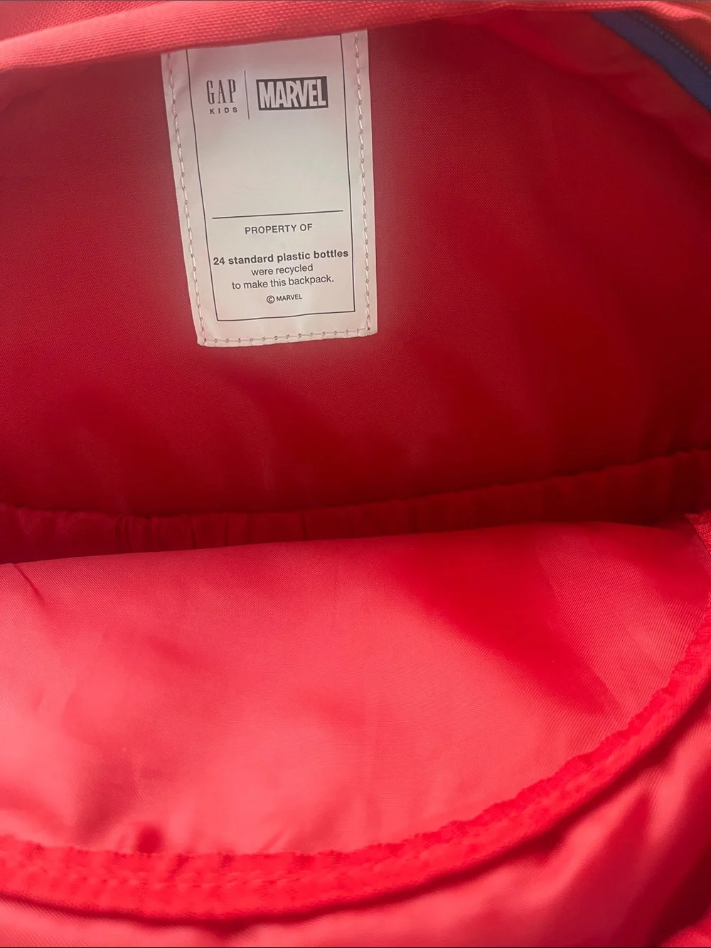 GAP Red and Blue Spider-Man Kids Backpack